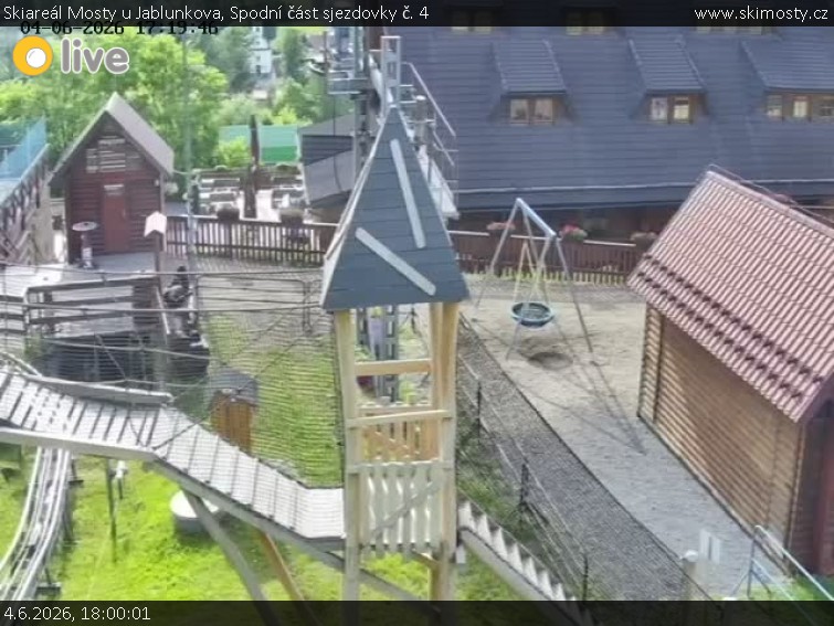Skiareál Mosty u Jablunkova - Spodní část sjezdovky č. 4 - 4.6.2026 v 18:00