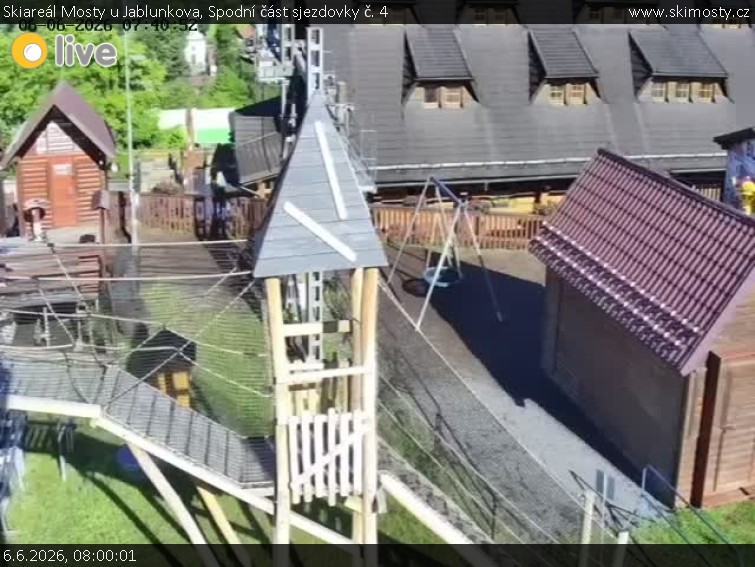 Skiareál Mosty u Jablunkova - Spodní část sjezdovky č. 4 - 6.6.2026 v 08:00