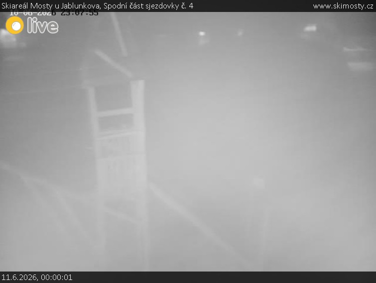 Skiareál Mosty u Jablunkova - Spodní část sjezdovky č. 4 - 11.6.2026 v 00:00