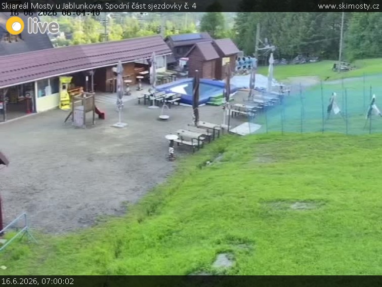 Skiareál Mosty u Jablunkova - Spodní část sjezdovky č. 4 - 16.6.2026 v 07:00