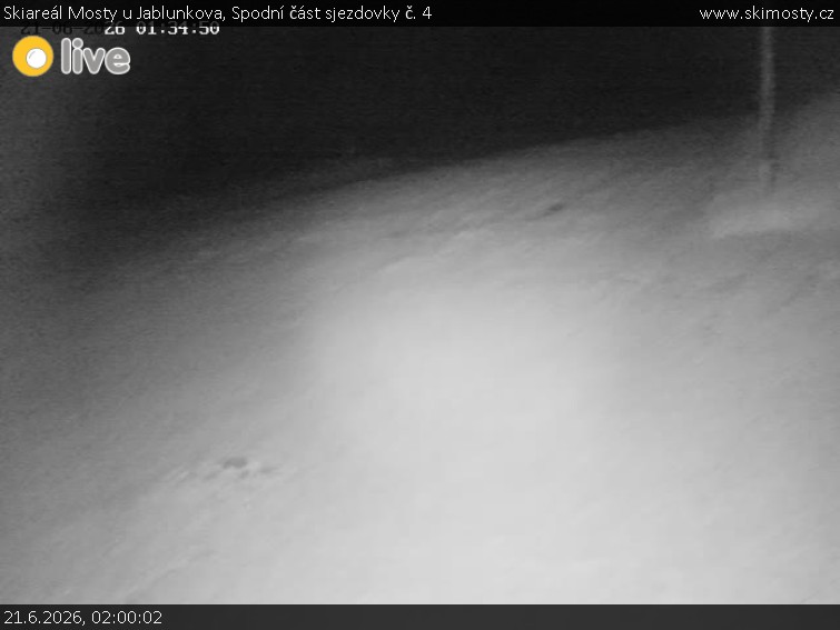Skiareál Mosty u Jablunkova - Spodní část sjezdovky č. 4 - 21.6.2026 v 02:00