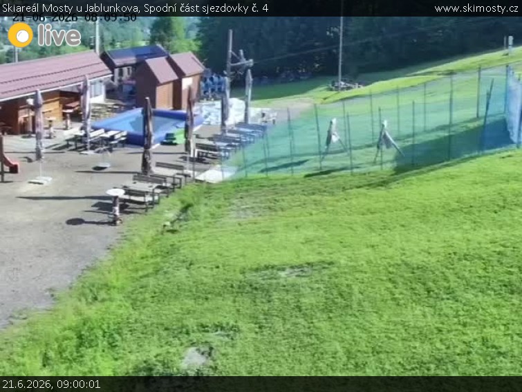 Skiareál Mosty u Jablunkova - Spodní část sjezdovky č. 4 - 21.6.2026 v 09:00
