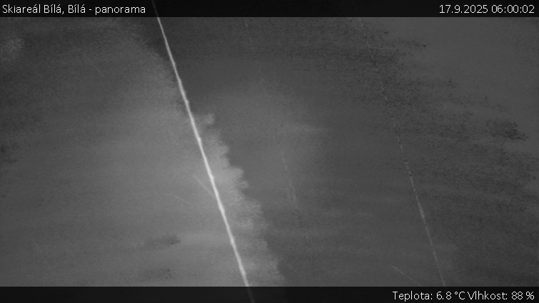 Skiareál Bílá - Bílá - panorama - 17.9.2025 v 06:00 Skiareál Bílá - Bílá - panorama - 17.9.2025 v 06:00