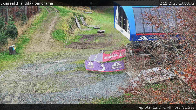 Skiareál Bílá - Bílá - panorama - 2.11.2025 v 10:00 Skiareál Bílá - Bílá - panorama - 2.11.2025 v 10:00