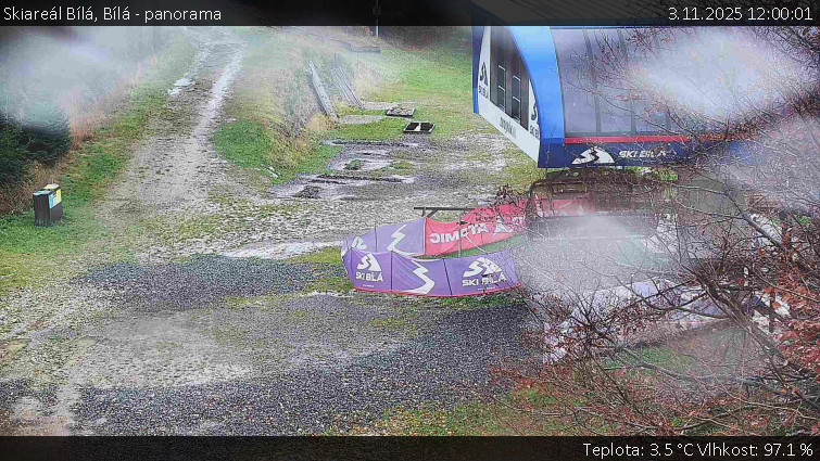 Skiareál Bílá - Bílá - panorama - 3.11.2025 v 12:00