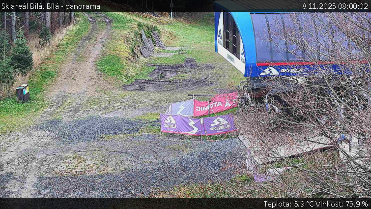 Skiareál Bílá - Bílá - panorama - 8.11.2025 v 08:00