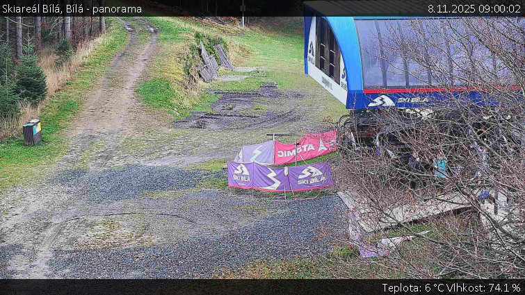 Skiareál Bílá - Bílá - panorama - 8.11.2025 v 09:00