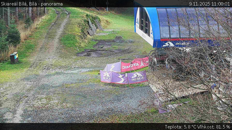 Skiareál Bílá - Bílá - panorama - 9.11.2025 v 11:00