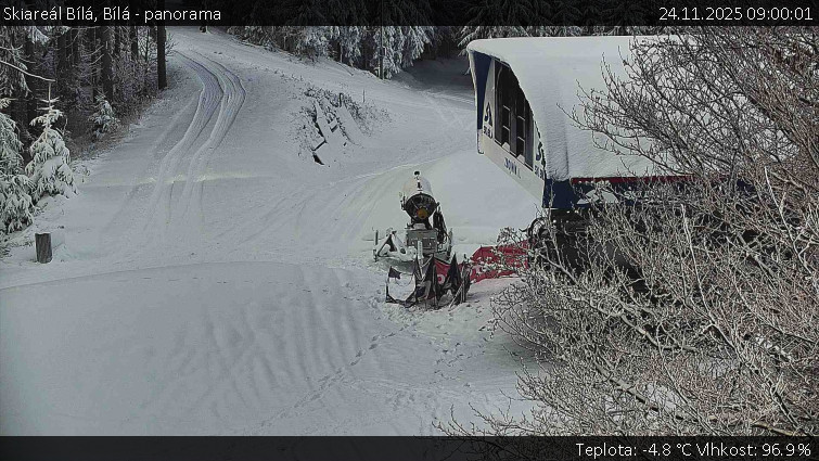 Skiareál Bílá - Bílá - panorama - 24.11.2025 v 09:00