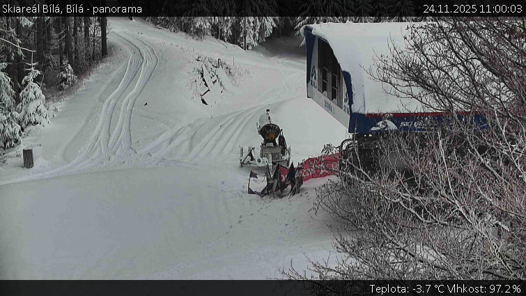 Skiareál Bílá - Bílá - panorama - 24.11.2025 v 11:00