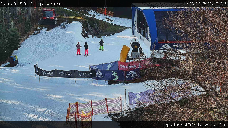 Skiareál Bílá - Bílá - panorama - 7.12.2025 v 13:00