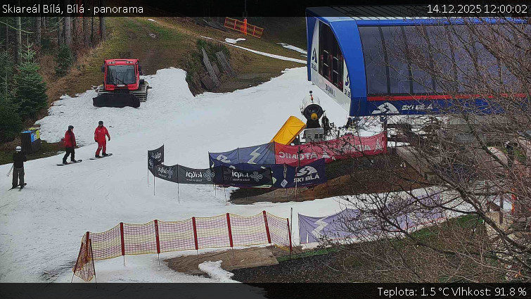 Skiareál Bílá - Bílá - panorama - 14.12.2025 v 12:00