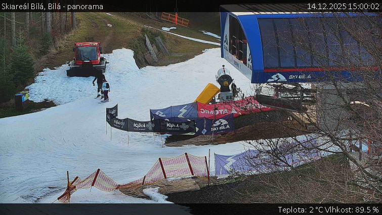 Skiareál Bílá - Bílá - panorama - 14.12.2025 v 15:00