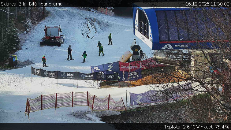 Skiareál Bílá - Bílá - panorama - 16.12.2025 v 11:30