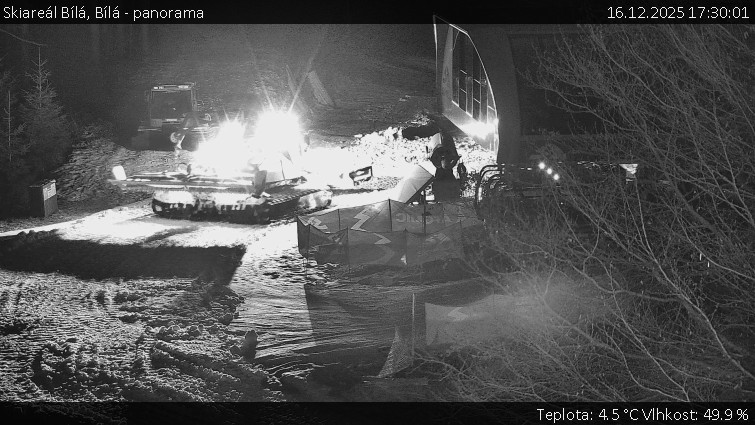 Skiareál Bílá - Bílá - panorama - 16.12.2025 v 17:30
