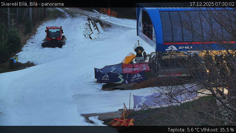 Skiareál Bílá - Bílá - panorama - 17.12.2025 v 07:30