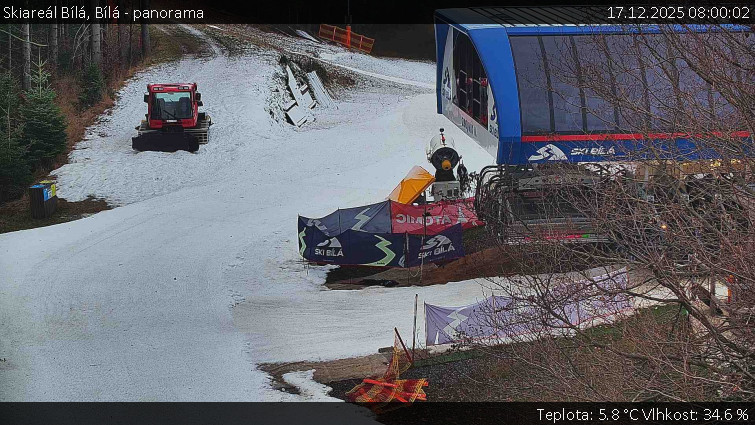 Skiareál Bílá - Bílá - panorama - 17.12.2025 v 08:00