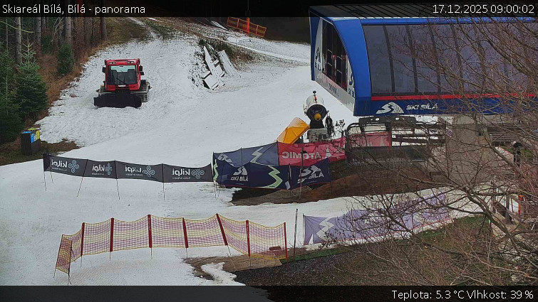 Skiareál Bílá - Bílá - panorama - 17.12.2025 v 09:00