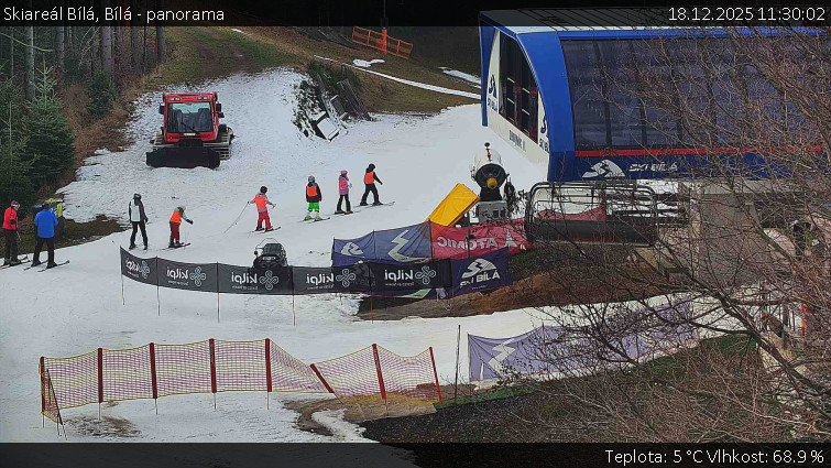 Skiareál Bílá - Bílá - panorama - 18.12.2025 v 11:30