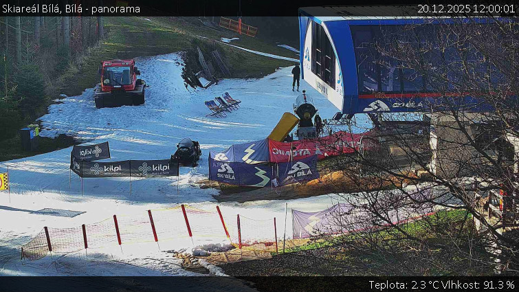 Skiareál Bílá - Bílá - panorama - 20.12.2025 v 12:00