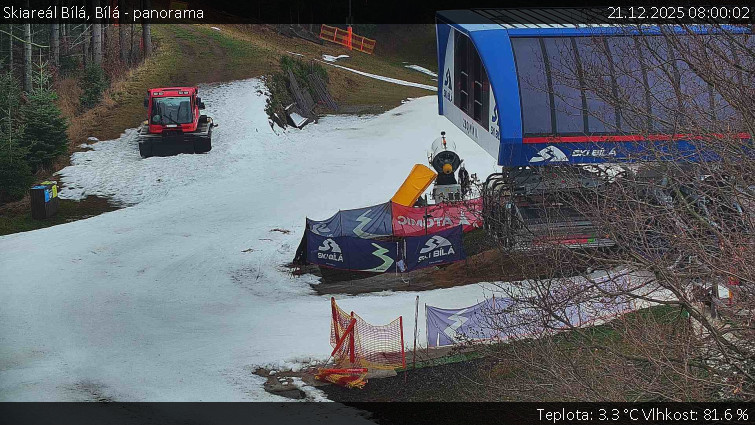 Skiareál Bílá - Bílá - panorama - 21.12.2025 v 08:00