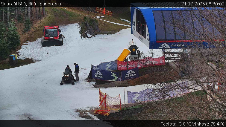 Skiareál Bílá - Bílá - panorama - 21.12.2025 v 08:30