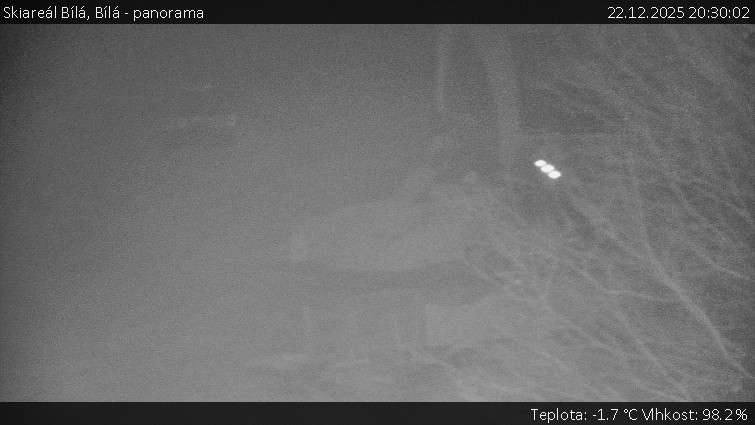 Skiareál Bílá - Bílá - panorama - 22.12.2025 v 20:30