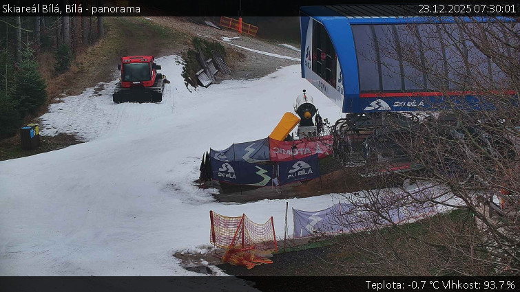 Skiareál Bílá - Bílá - panorama - 23.12.2025 v 07:30