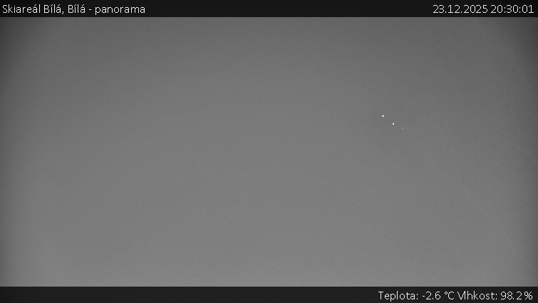 Skiareál Bílá - Bílá - panorama - 23.12.2025 v 20:30