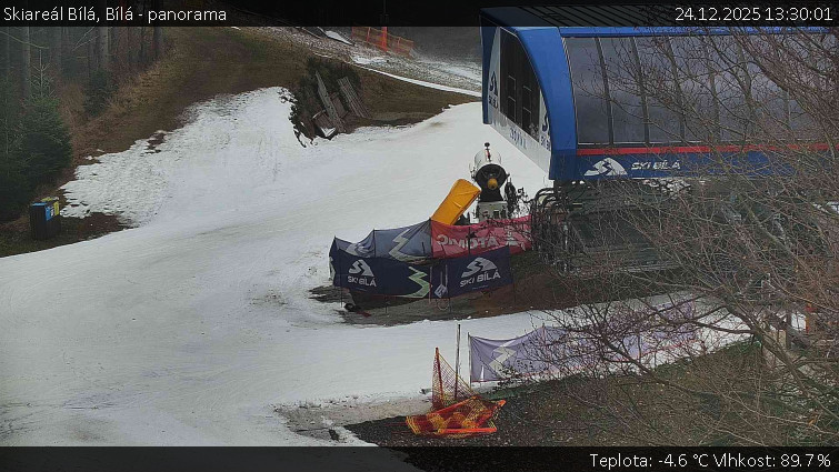 Skiareál Bílá - Bílá - panorama - 24.12.2025 v 13:30