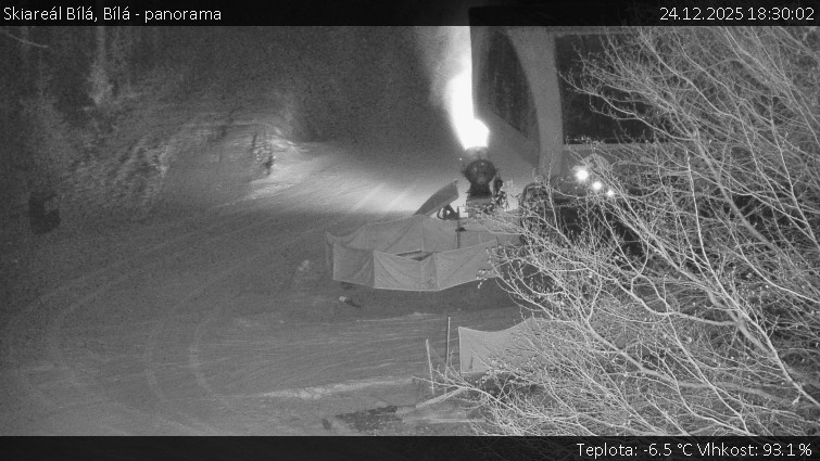 Skiareál Bílá - Bílá - panorama - 24.12.2025 v 18:30