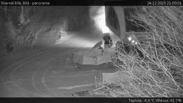 Skiareál Bílá - Bílá - panorama - 24.12.2025 v 21:00