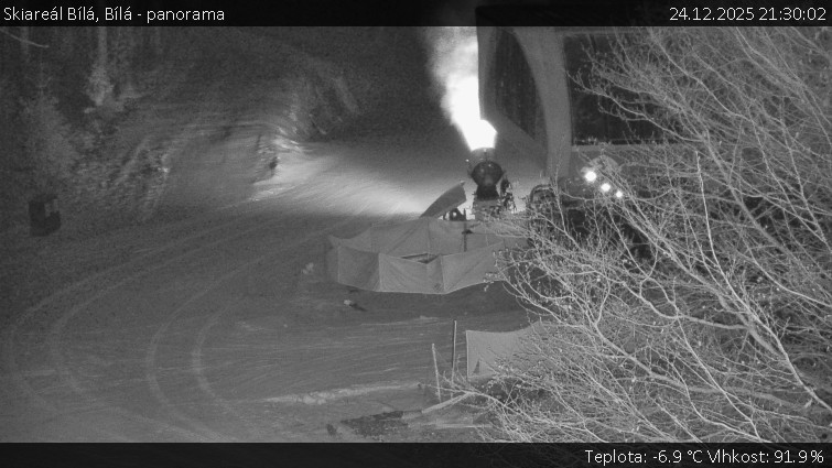 Skiareál Bílá - Bílá - panorama - 24.12.2025 v 21:30