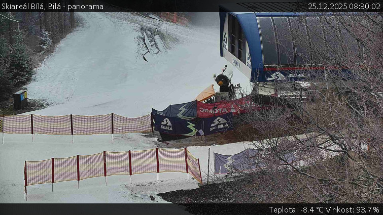 Skiareál Bílá - Bílá - panorama - 25.12.2025 v 08:30