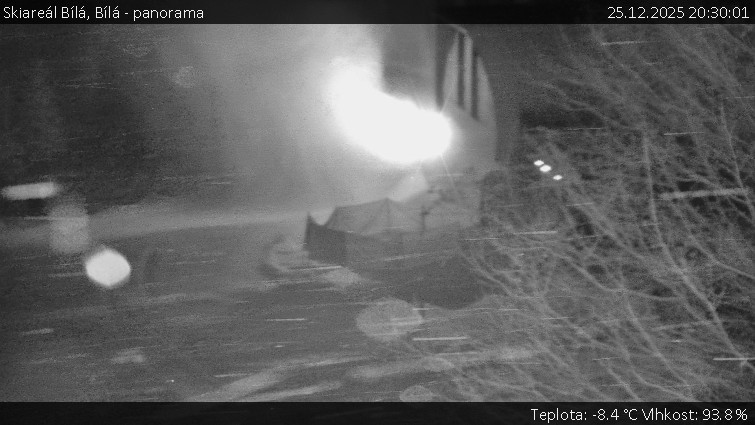 Skiareál Bílá - Bílá - panorama - 25.12.2025 v 20:30