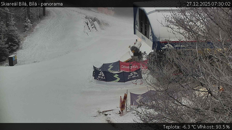 Skiareál Bílá - Bílá - panorama - 27.12.2025 v 07:30