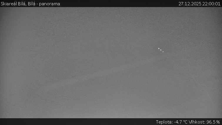 Skiareál Bílá - Bílá - panorama - 27.12.2025 v 22:00