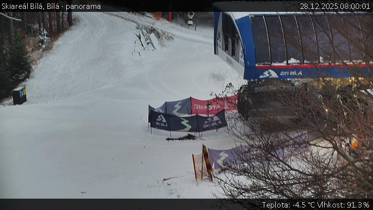 Skiareál Bílá - Bílá - panorama - 28.12.2025 v 08:00