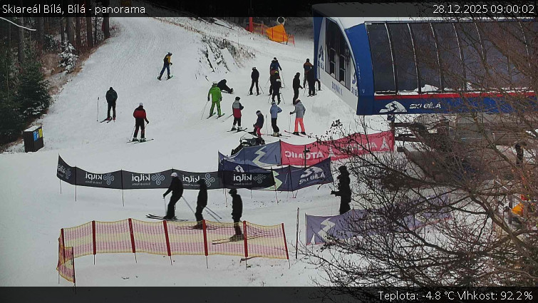 Skiareál Bílá - Bílá - panorama - 28.12.2025 v 09:00
