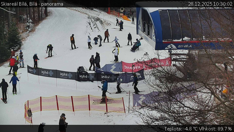 Skiareál Bílá - Bílá - panorama - 28.12.2025 v 10:30