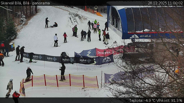 Skiareál Bílá - Bílá - panorama - 28.12.2025 v 11:00