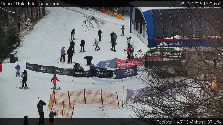 Skiareál Bílá - Bílá - panorama - 28.12.2025 v 13:00