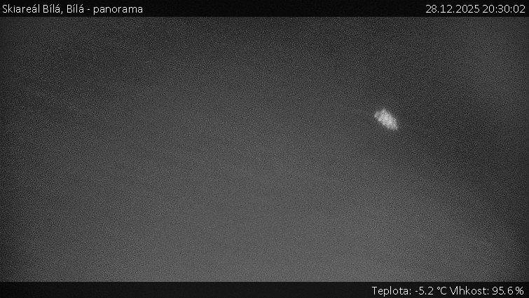 Skiareál Bílá - Bílá - panorama - 28.12.2025 v 20:30