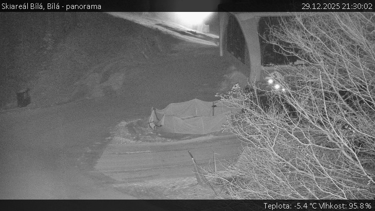 Skiareál Bílá - Bílá - panorama - 29.12.2025 v 21:30