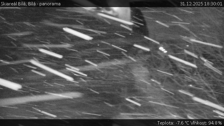 Skiareál Bílá - Bílá - panorama - 31.12.2025 v 18:30
