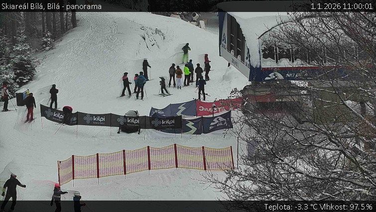 Skiareál Bílá - Bílá - panorama - 1.1.2026 v 11:00