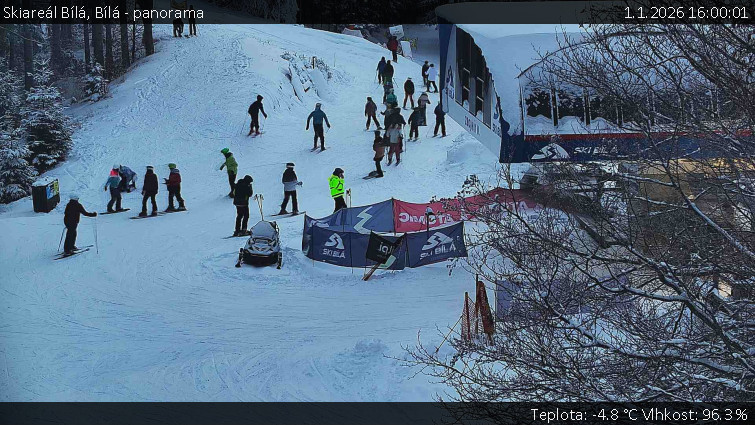Skiareál Bílá - Bílá - panorama - 1.1.2026 v 16:00