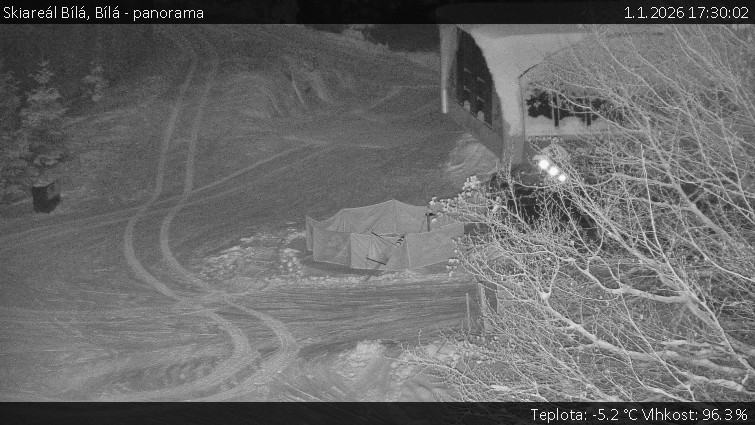 Skiareál Bílá - Bílá - panorama - 1.1.2026 v 17:30