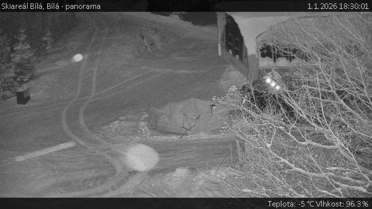 Skiareál Bílá - Bílá - panorama - 1.1.2026 v 18:30
