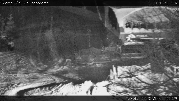 Skiareál Bílá - Bílá - panorama - 1.1.2026 v 19:30